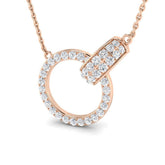 Daisy Diamond Necklace Circle of Life 0.5ct Gold (Without Chain )