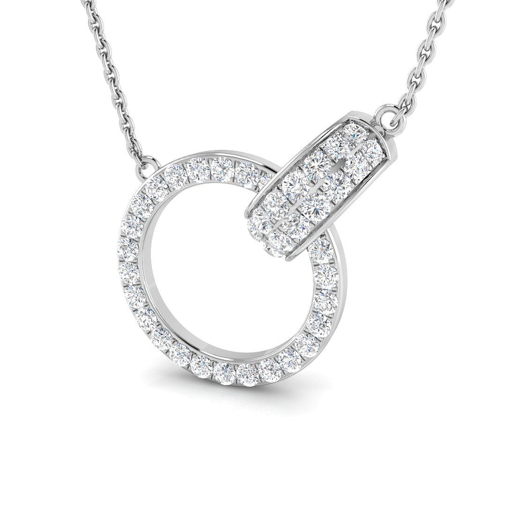 Daisy Diamond Necklace Circle of Life 0.5ct Gold (Without Chain )