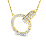 Daisy Diamond Necklace Circle of Life 0.5ct Gold (Without Chain )