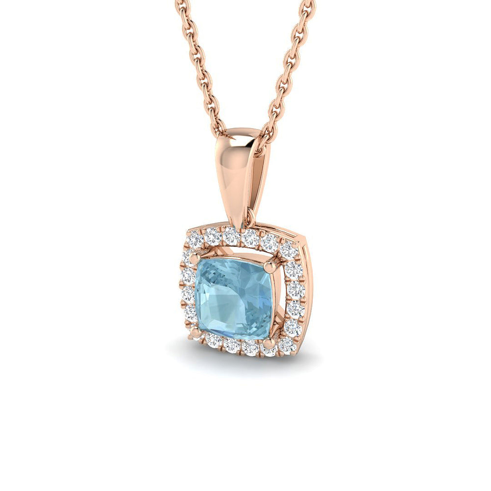 Bruit Aquamarine Pendant 0.75ct to 1ct Gold (Without Chain )