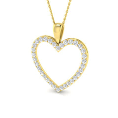 1 Carat D-E/VS Lab Grown Round Diamond Designer Pendant 9k Yellow Gold ,Ready To Ship