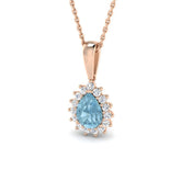 Acacia Aquamarine Pendant 0.75ct Gold (Without Chain )