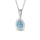 Acacia Aquamarine Pendant 0.75ct Gold (Without Chain )