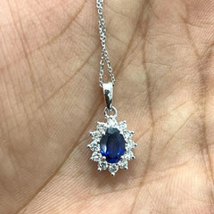 1.40 Ct D-E/VS Lab Grown Diamond Designer Pendant 9k White Gold Ready To Ship