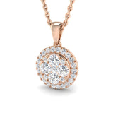 Xanthe Cluster Pendant 0.3ct to 1ct Diamond Gold (Without Chain )