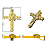 Diamond Knot Cross Pendant Necklace | Yellow Gold Pave Diamond Cross