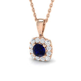 Ffion Blue Sapphire Pendant 0.5ct Gold (Without Chain )