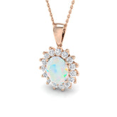 Rita Gemstone Pendant 2.5ct Gold Diana Necklace(Without Chain )