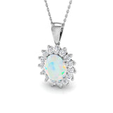 Rita Gemstone Pendant 2.5ct Gold Diana Necklace(Without Chain )