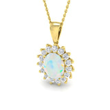 Rita Gemstone Pendant 2.5ct Gold Diana Necklace(Without Chain )