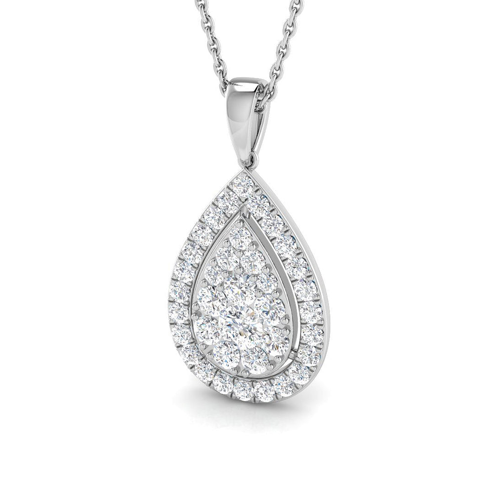 Chloe Cluster Diamond Necklace 1ct Gold (Without Chain )