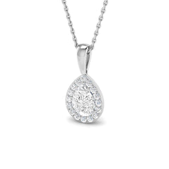 0.8 Carat D-E/VS Lab Grown Diamond Designer Pendant 9k White Gold Ready To Ship