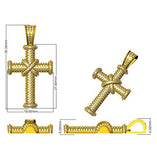 Pave Diamond Cross Pendant Necklace | Yellow Gold Diamond Cross