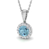 Elena Aquamarine Pendant 0.5ct to 2ct Gold (Without Chain )