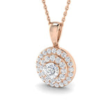 Iberis Halo Diamond Necklace 0.5ct Gold(Without Chain )