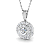 Iberis Halo Diamond Necklace 0.5ct Gold(Without Chain )