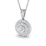 Iberis Halo Diamond Necklace 0.5ct Gold(Without Chain )