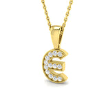 Tina Diamond Initial Pendant 0.1ct Gold A to Z(Without Chain )