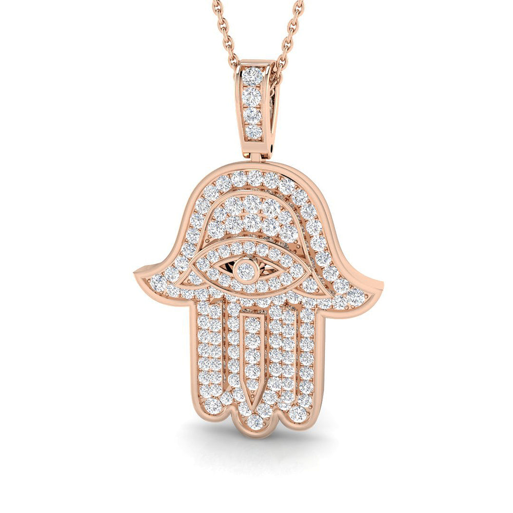 Yucca Diamond Pendant Religious 0.75ct to 1.5ct Gold (Without Chain )