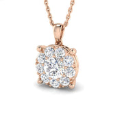 Colt Cluster Diamond Necklace 0.1ct to 1ct Gold (Without Chain )