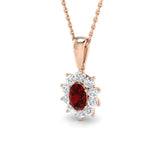 Mark Pendant 1.25ct Gemstone Necklace Gold (Without Chain )