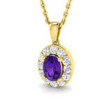 Ronald Amethyst Pendant 0.5ct to 0.75ct Gold (Without Chain )