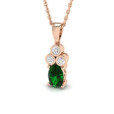 Carob Blue Sapphire Pendant 0.5ct to 1.5ct Gold (Without Chain )