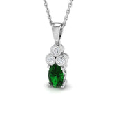 Carob Blue Sapphire Pendant 0.5ct to 1.5ct Gold (Without Chain )