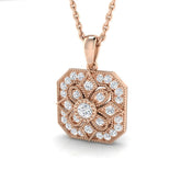 Larix Vintage Pendant 0.25ct Diamond Gold (Without Chain )