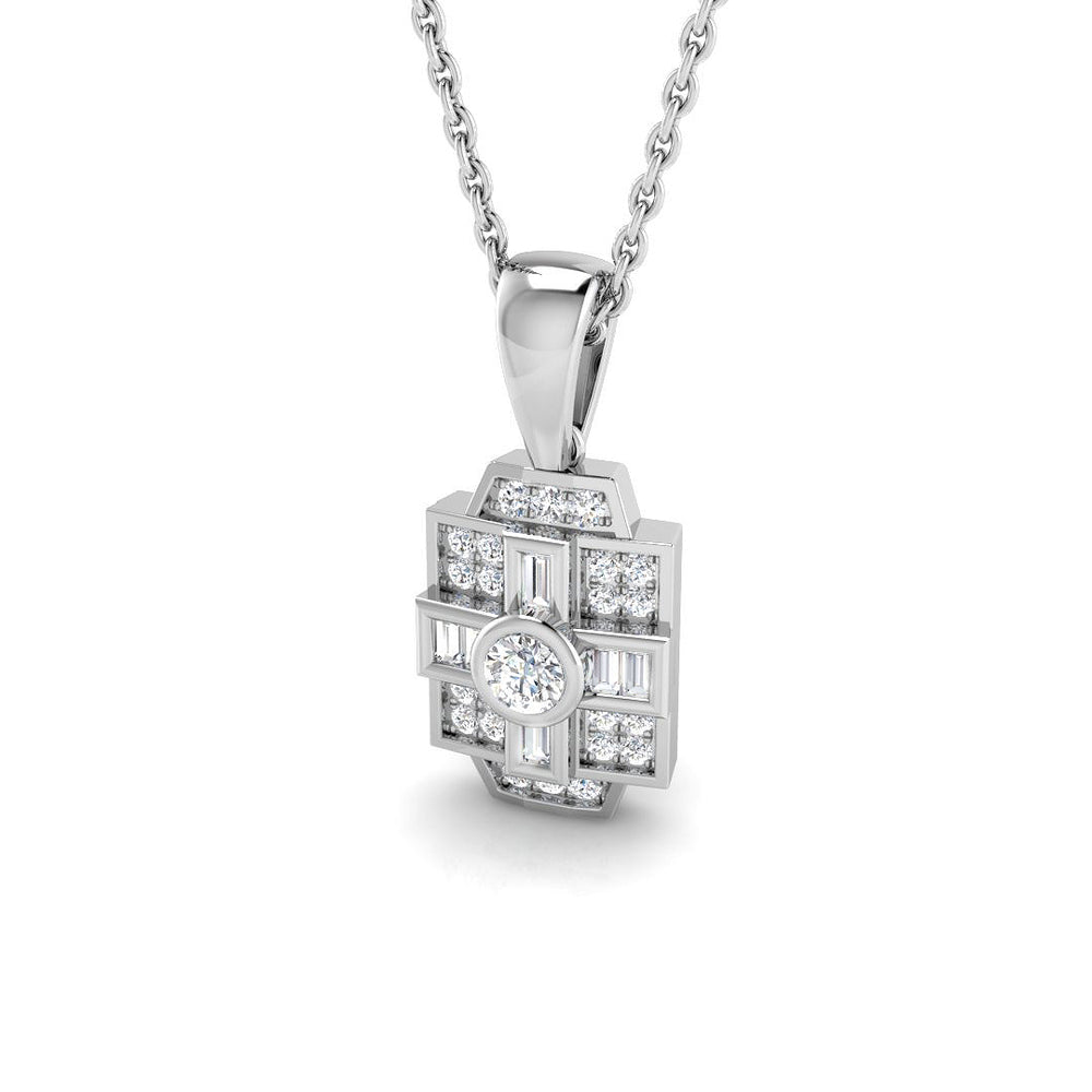 Enid Vintage Pendant 0.2ct Diamond Gold (Without Chain )