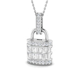 Vera Diamond Padlock Pendant 1ct Gold (Without Chain )
