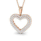 Ivan Heart Pendant Diamond Necklace 1ct Gold (Without Chain )