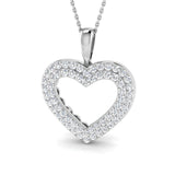 Ivan Heart Pendant Diamond Necklace 1ct Gold (Without Chain )