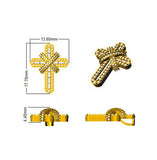 Baguette & Round Diamond Cross Pendant | 0.35 Ct & 0.50 Ct | 9K/18K Gold or Platinum