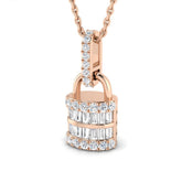 Dora Baguette and Brilliant Pendant 0.3ct to 0.75ct Gold (Without Chain )