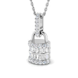 Dora Baguette and Brilliant Pendant 0.3ct to 0.75ct Gold (Without Chain )