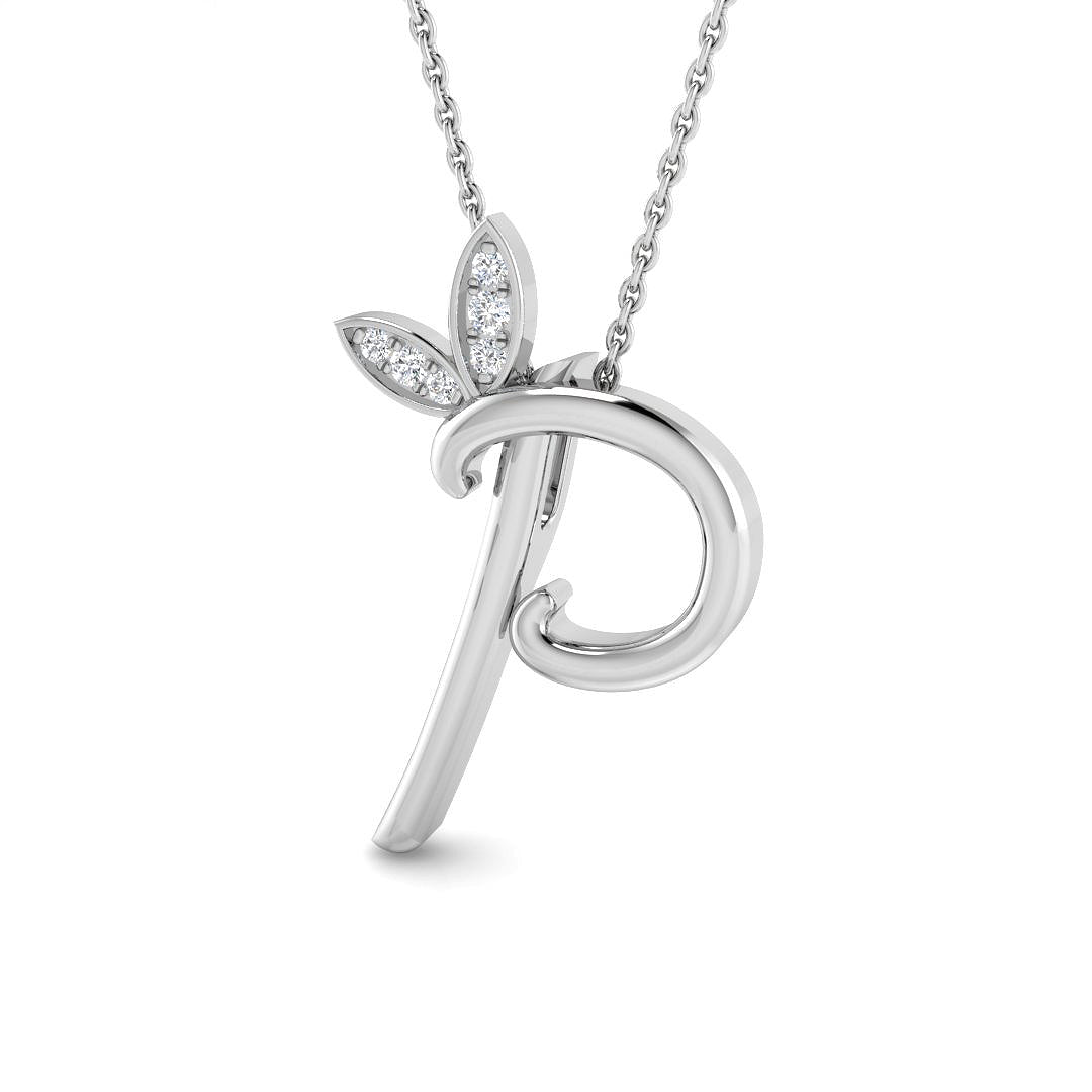 Exquisite Gold Diamond Butterfly Initial Pendant