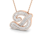 Pendant with Baguette & Round Diamonds