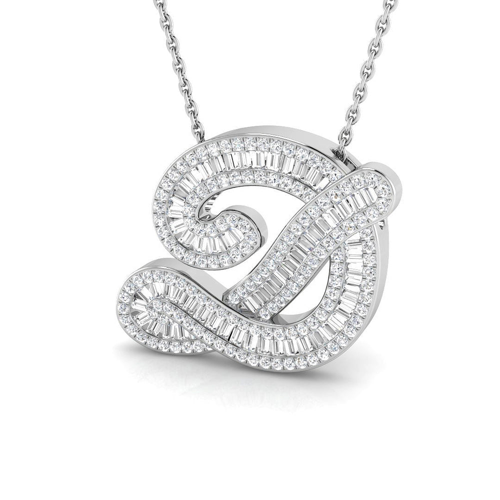 Pendant with Baguette & Round Diamonds