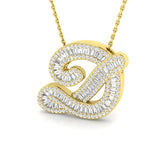Pendant with Baguette & Round Diamonds