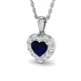 Doris Blue Sapphire Pendant 0.5ct to 1.5ct Gold (Without Chain )