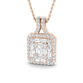 Geum Baguette Brilliant Diamond Pendant 1ct-1.75ct Gold (Without Chain )