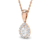 Cress Halo Diamond Pendant 0.33ct to 0.75ct Gold (Without Chain )