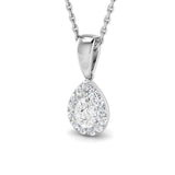 Cress Halo Diamond Pendant 0.33ct to 0.75ct Gold (Without Chain )