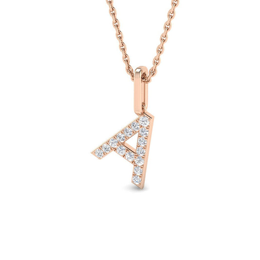 Diamond Initial Pendant Necklace – Letter A Jewelry