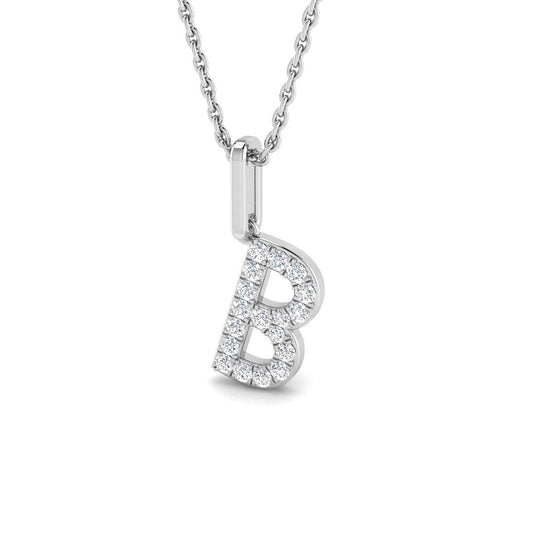Diamond Initial Pendant Necklace – Letter B Jewelry