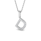 Halskette mit Diamantanhänger und Buchstabe „D“