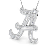 Oliver Initials Diamond Pendant 1.25ct to 2ct Gold A to Z(Without Chain )