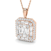 Linum Baguette Brilliant Pendant 1.75ct Gold (Without Chain )