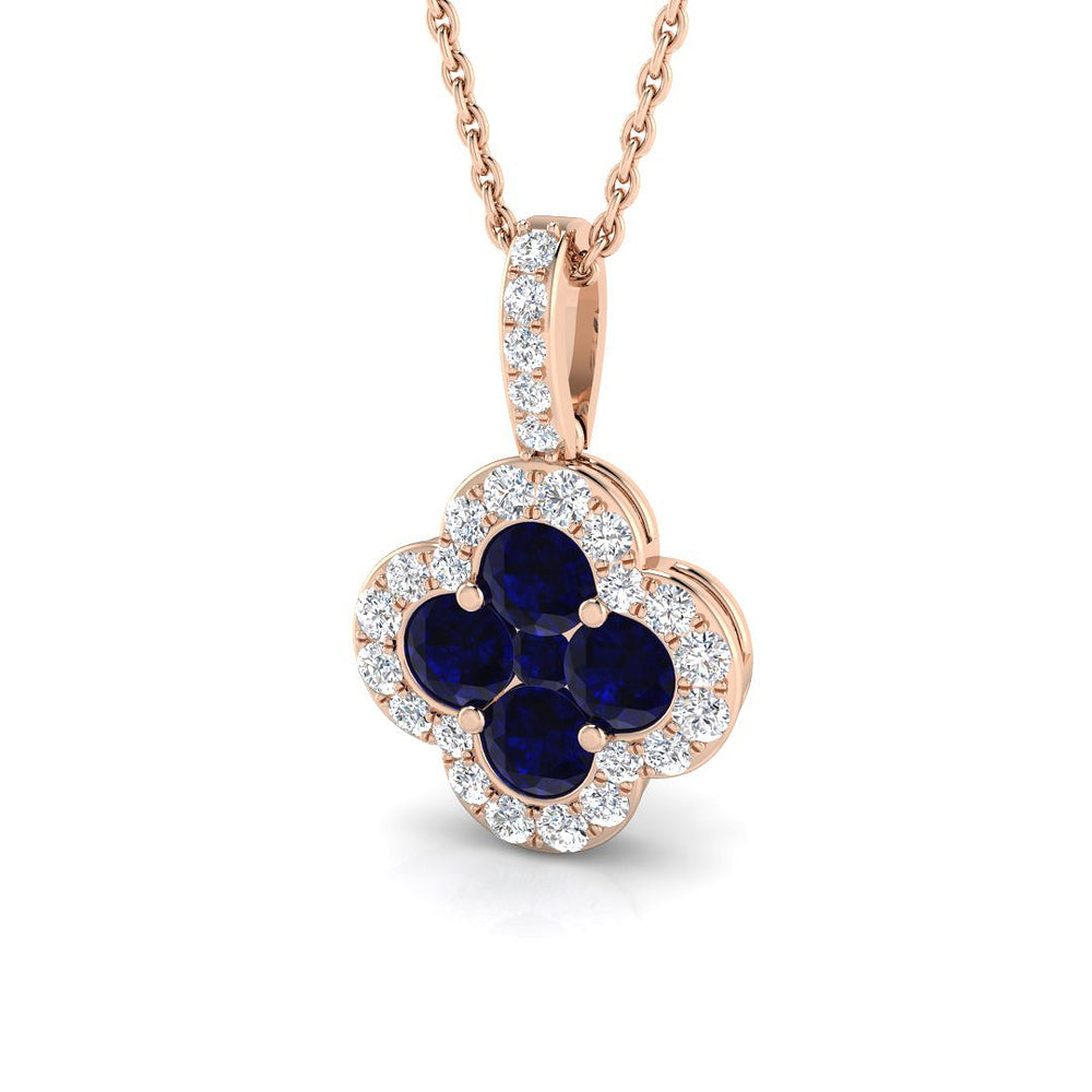 Wendy Blue Sapphire Pendant 1ct Gold (Without Chain )